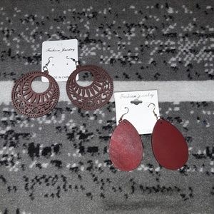 Wooden earrings-two for $10